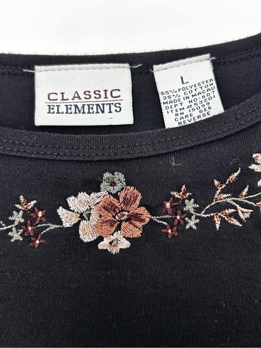 Vintage long sleeve floral tee sz L - Picture 3 of 8